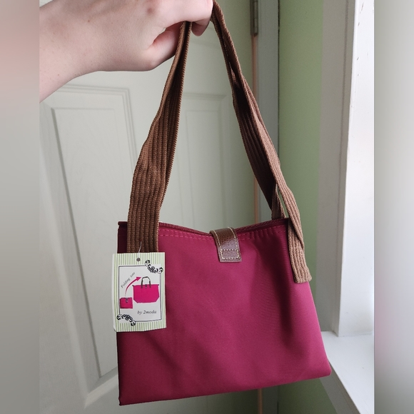 NWT foldable tote bag, raspberry color - Picture 4 of 5